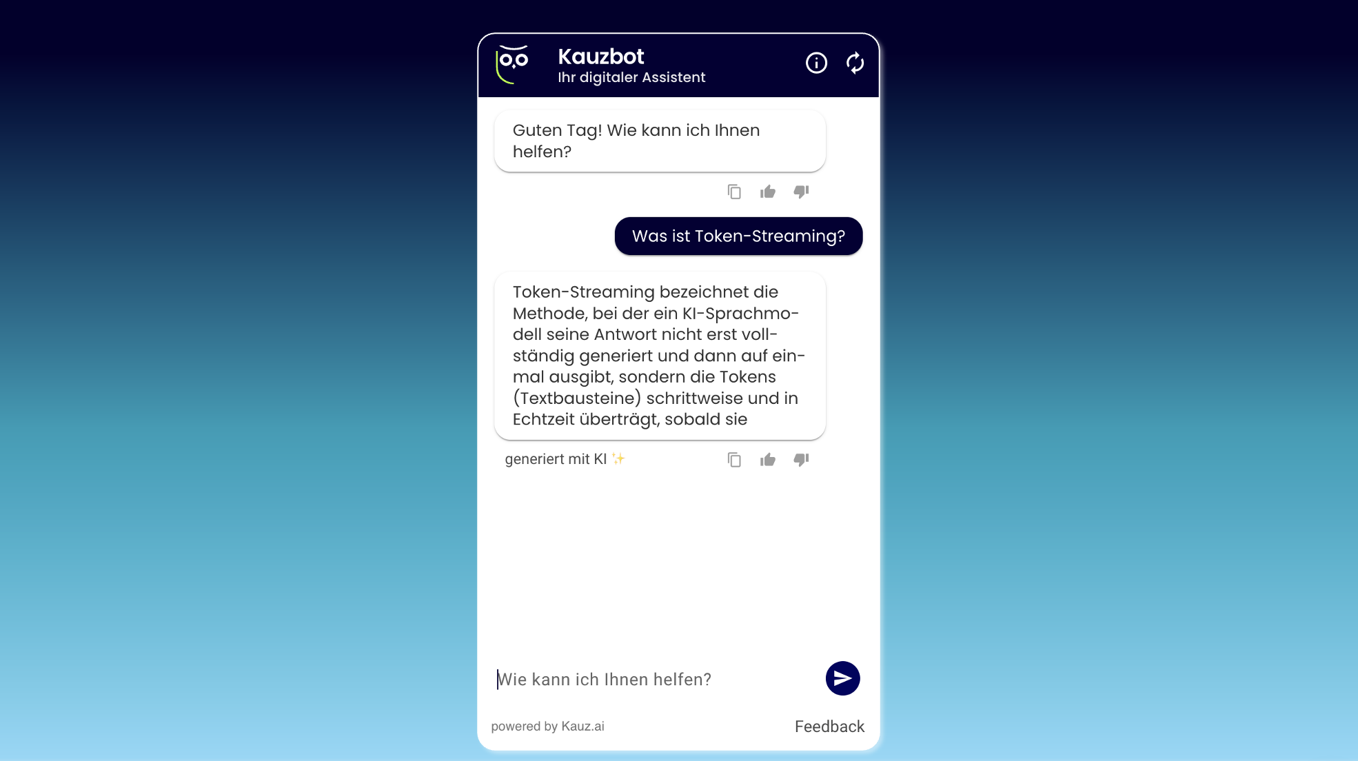 Chatbot mit Token-Streaming