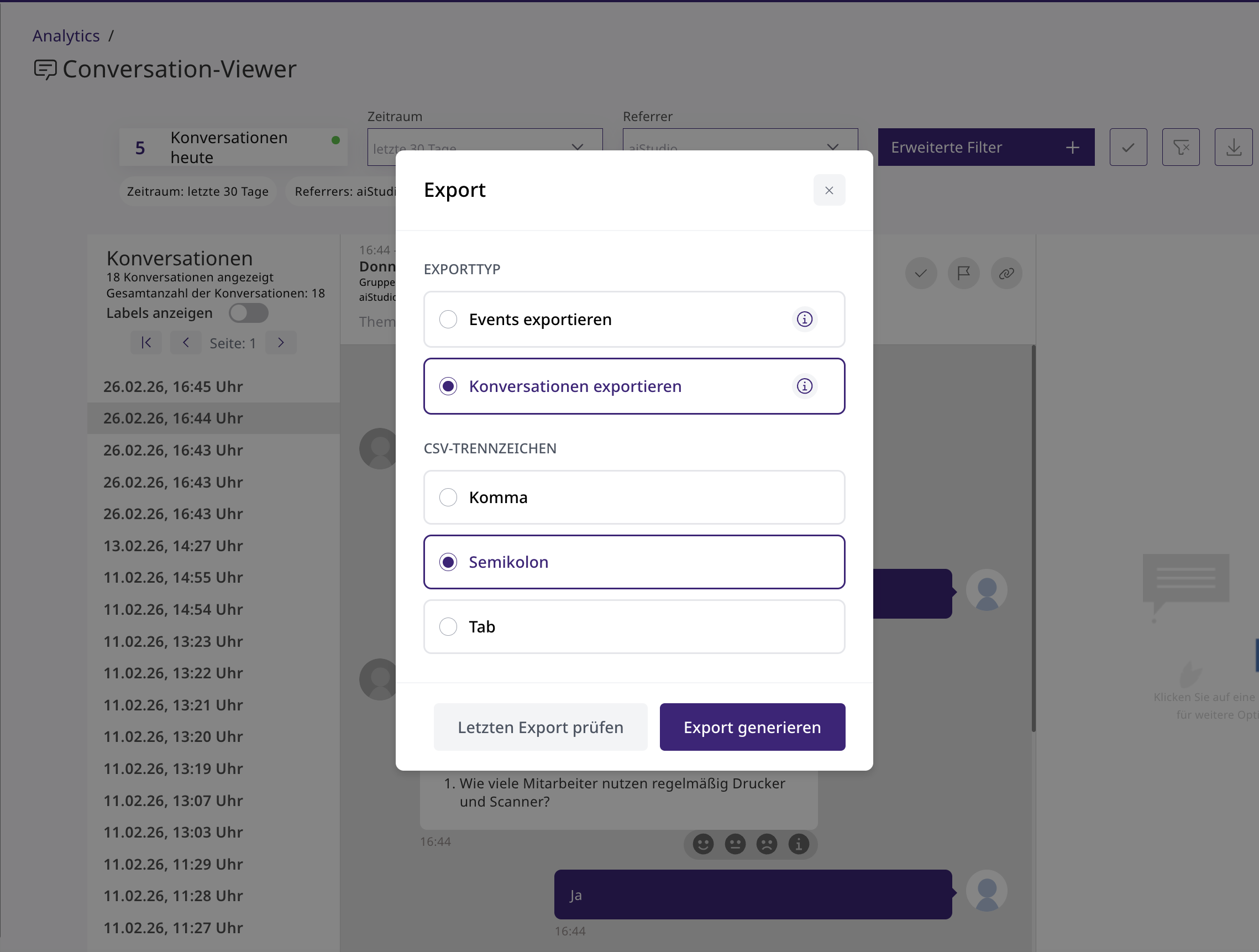 Neue Exportformate im aiStudio