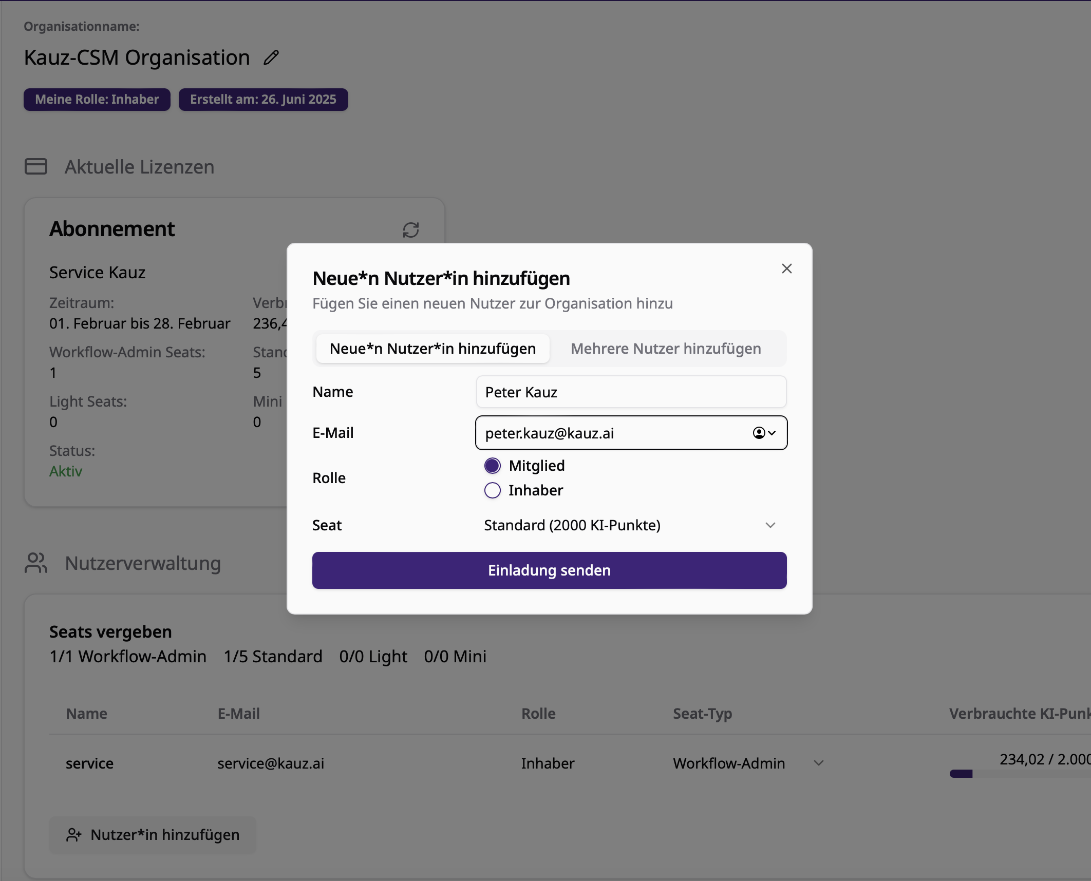 Nutzer*innen im Benutzermanagement hinzufügen|700