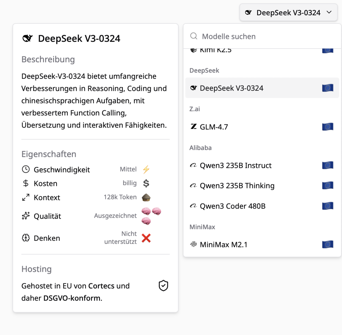 Neue Open Source Modelle im aiWorkplace