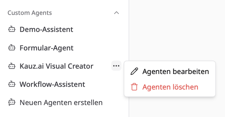 Custom Agent bearbeiten