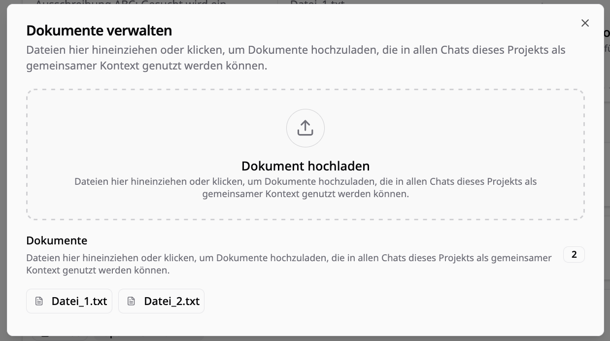 Dokumente verwalten
